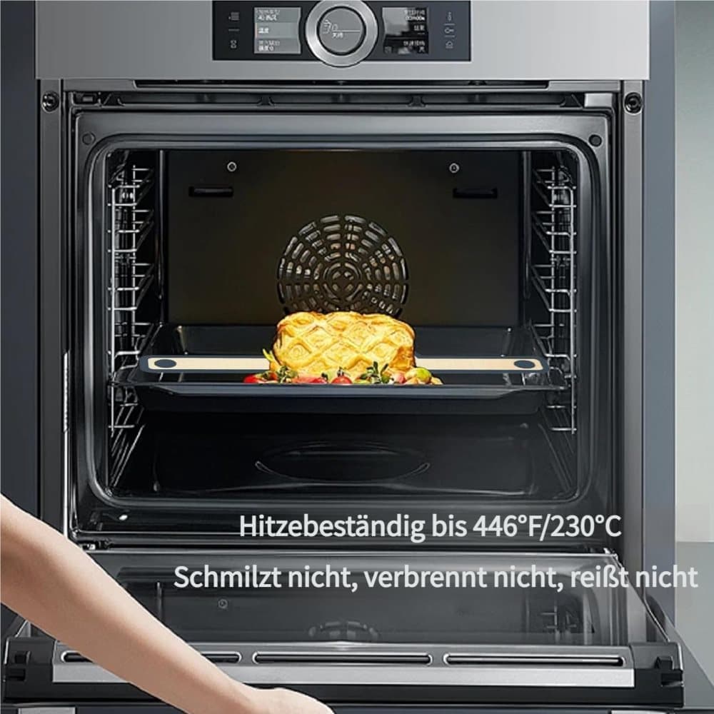 2-Pack Extra Thick 0.7mm Oven Mats with Long Handle, Durable Baking Mats for Oven Microwave Air Fryer V1188-MS-325-0642