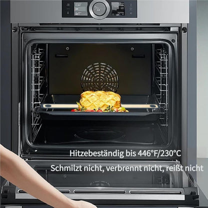 2-Pack Extra Thick 0.7mm Oven Mats with Long Handle, Durable Baking Mats for Oven Microwave Air Fryer V1188-MS-325-0642