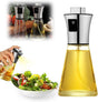 Stainless Steel and Glass Oil Spray Bottle 200 ml, Conical Design for Cooking Grilling Baking V1188-MS-325-0643
