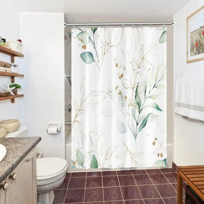 Waterproof Shower Curtain Green Mildew Resistant, 180x180 cm V1188-MS-325-0645