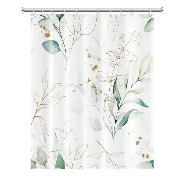 Waterproof Shower Curtain Green Mildew Resistant, 180x180 cm V1188-MS-325-0645