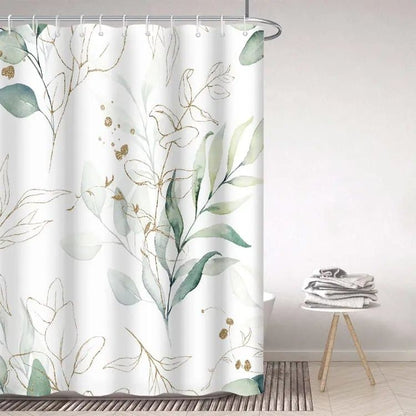 Waterproof Shower Curtain Green Mildew Resistant, 180x180 cm V1188-MS-325-0645