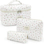 3-Piece Floral Makeup Bag Toiletry Travel Organizer, 20 x 10 cm V1188-MS-325-0647