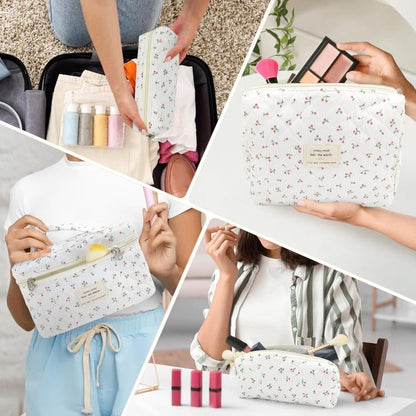 3-Piece Floral Makeup Bag Toiletry Travel Organizer, 20 x 10 cm V1188-MS-325-0647