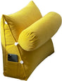 Adjustable Lumbar Support Cushion with Headrest for Office Chair, 45 x 45 x 20cm, Yellow V1188-MS-325-0651
