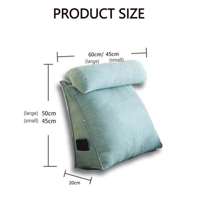 Adjustable Lumbar Support Cushion with Headrest for Office Chair, 45 x 45 x 20cm, White V1188-MS-325-0655