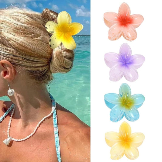 Anti-Slip Flower Hair Clips 4-Pack, Non-Slip Floral Hair Accessories for Women and Girls V1188-MS-325-0667