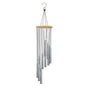 12 Pipe Metal Wind Chime, White, Decorative Loud Musical Outdoor Decor V1188-MS-325-0670