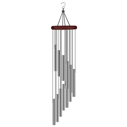 12 Pipes Metal Wind Chime, Red, Decorative Loud Musical Outdoor Wind Chime V1188-MS-325-0672