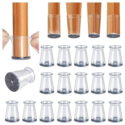 32pcs Furniture Leg Protectors with Felt, 32mm, Gray V1188-MS-325-0673