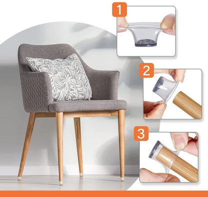 32pcs Furniture Leg Protectors with Felt, 32mm, Gray V1188-MS-325-0673