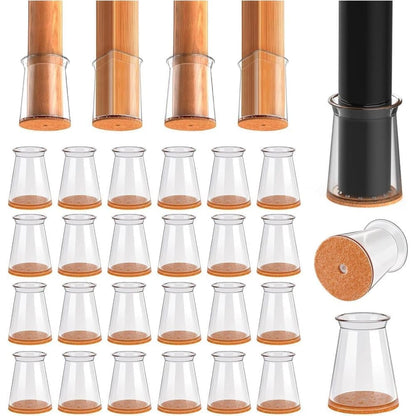 32pcs Furniture Leg Protectors with Felt, 32mm, Yellow V1188-MS-325-0674