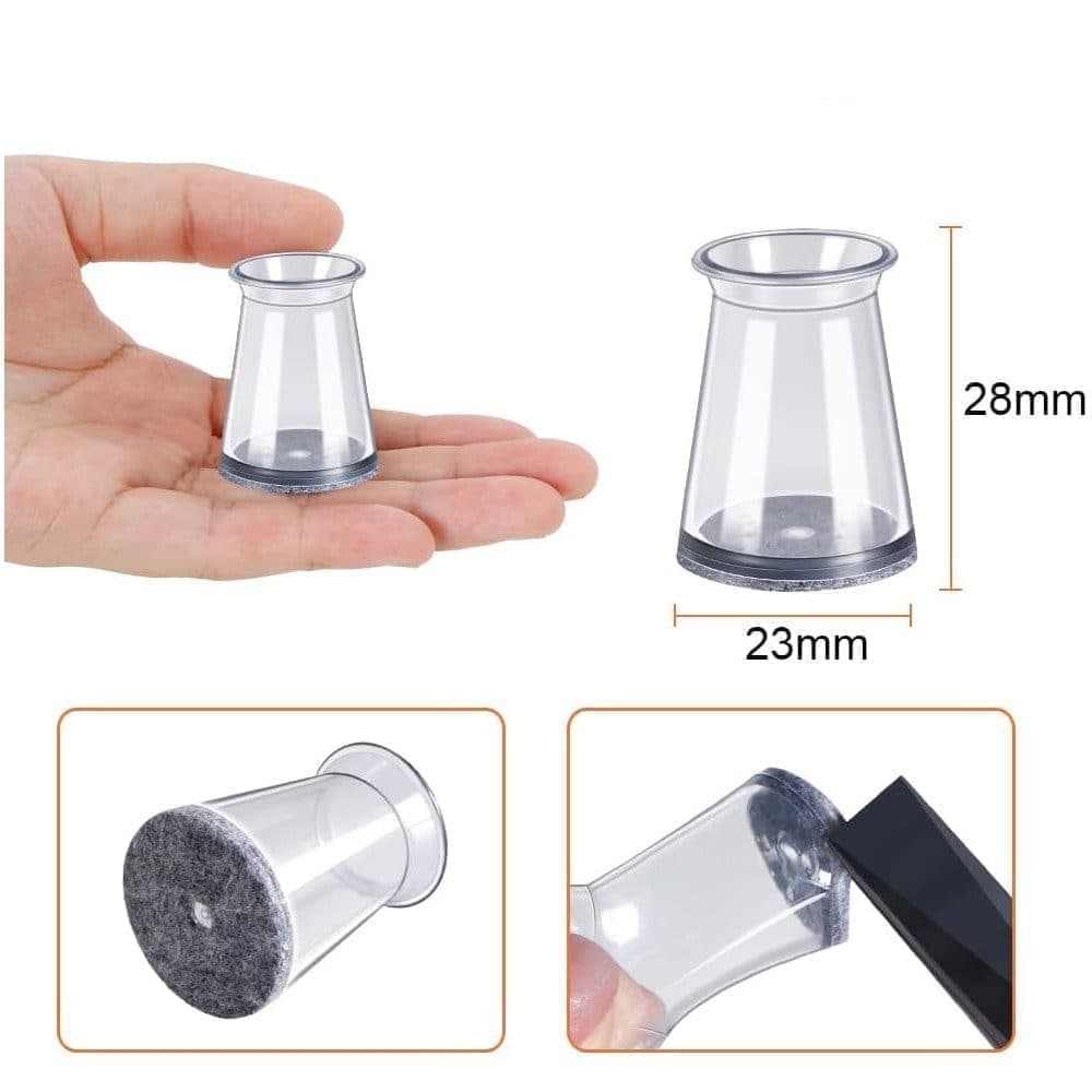 32pcs Furniture Leg Protectors with Felt, 32mm, Black V1188-MS-325-0675