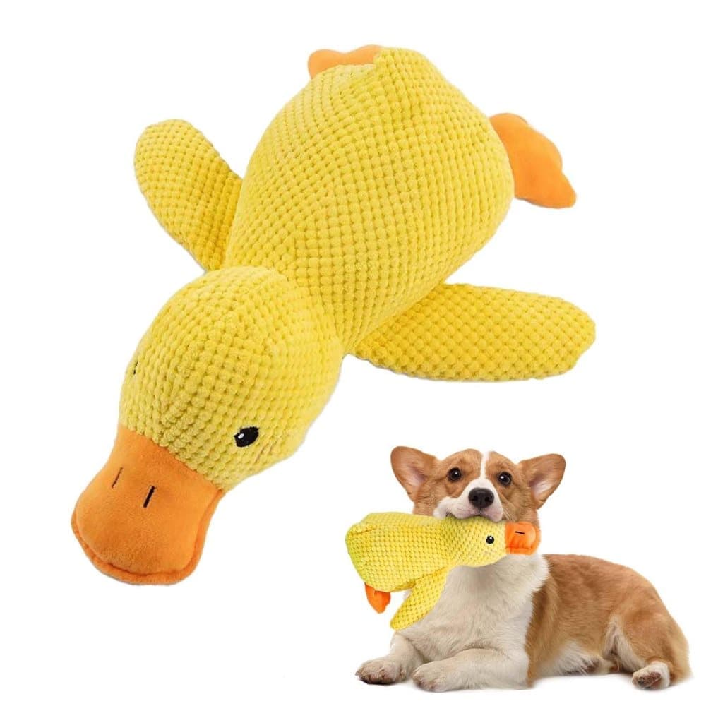 1 Calming Plush Duck Dog Toy with Squeaker for Small Dogs, M V1188-MS-325-0683