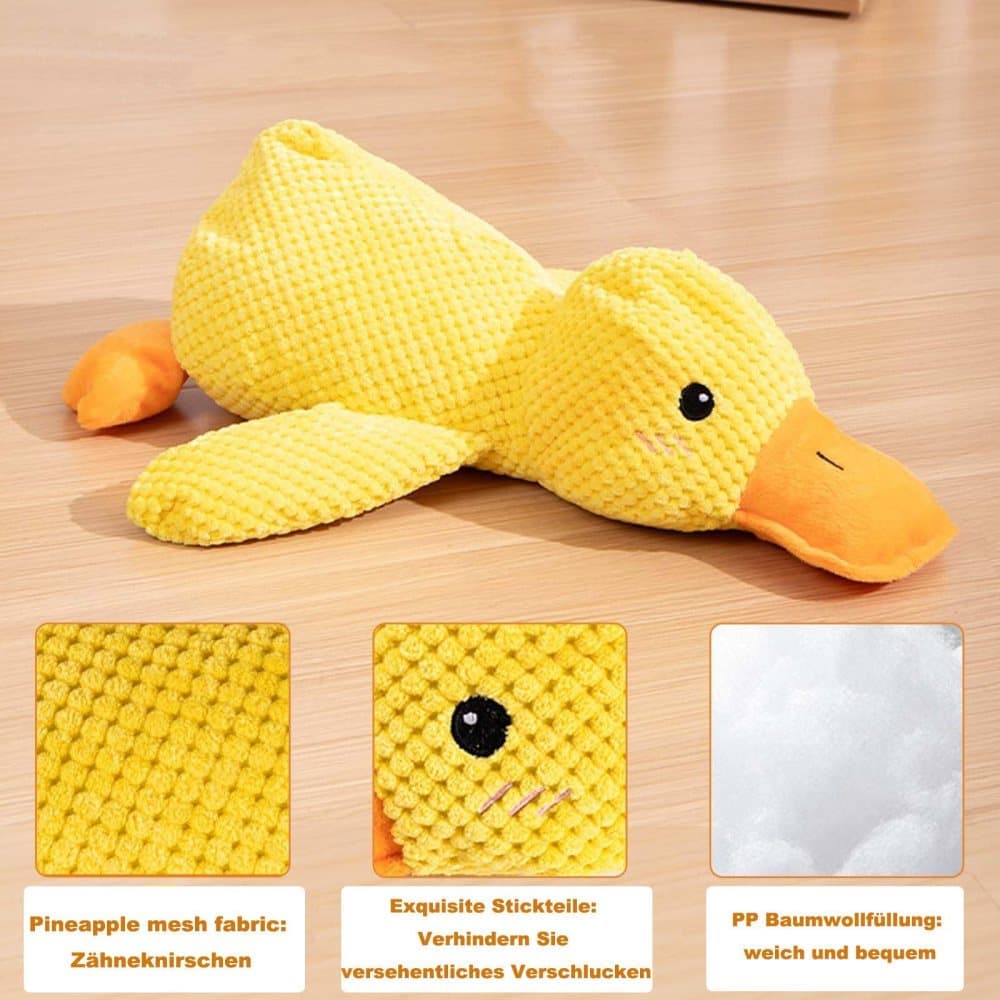 Calming Dog Toy Plush Duck with Squeak for Small Dogs, L V1188-MS-325-0684