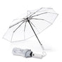 Automatic Folding Transparent Umbrella with 9 Fiberglass Ribs, Waterproof Lightweight Travel Rain Umbrella, V1188-MS-325-0697