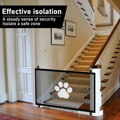 Portable Dog Gate Without Drilling, Self-adhesive Safety Gate with Paw Pattern, 110/180x78 cm V1188-MS-325-0700