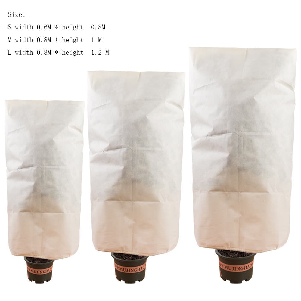 3-Pack Winter Plant Protection Frost Cover with Drawstring, Reusable Durable for Outdoor Plants Fruit Trees V1188-MS-325-0707
