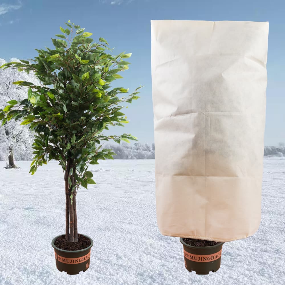 3-Pack Winter Plant Protection Frost Cover with Drawstring, Reusable Durable for Outdoor Plants Fruit Trees V1188-MS-325-0707