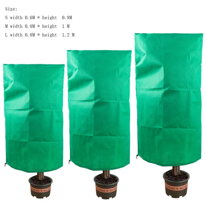 3-Pack Reusable Winter Plant Protection Covers with Drawstring for Outdoor Plants Fruit Trees Potted Plants, V1188-MS-325-0711
