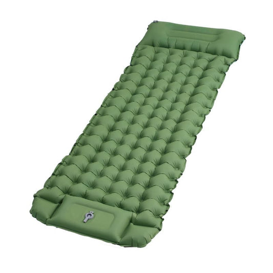 Self-inflating mattress 10cm, waterproof lightweight tear-resistant durable with foot pump for camping beach V1188-MS-325-0713
