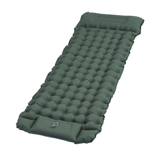 Self-inflating mattress 10cm, dark green, lightweight waterproof tear-resistant for camping beach hiking, V1188-MS-325-0716