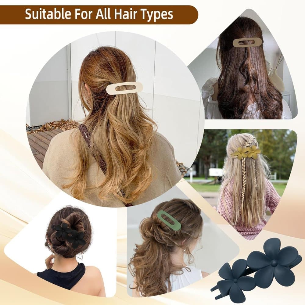 6-Pack Large Hair Clips, 11 cm, Anti-Slip Strong Grip for Daily Use V1188-MS-325-0730