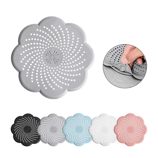 5-Pack Silicone Hair Trap Filter for Drain & Sink, Collects Debris and Food Residue, Compatible with Bathtub V1188-MS-325-0741