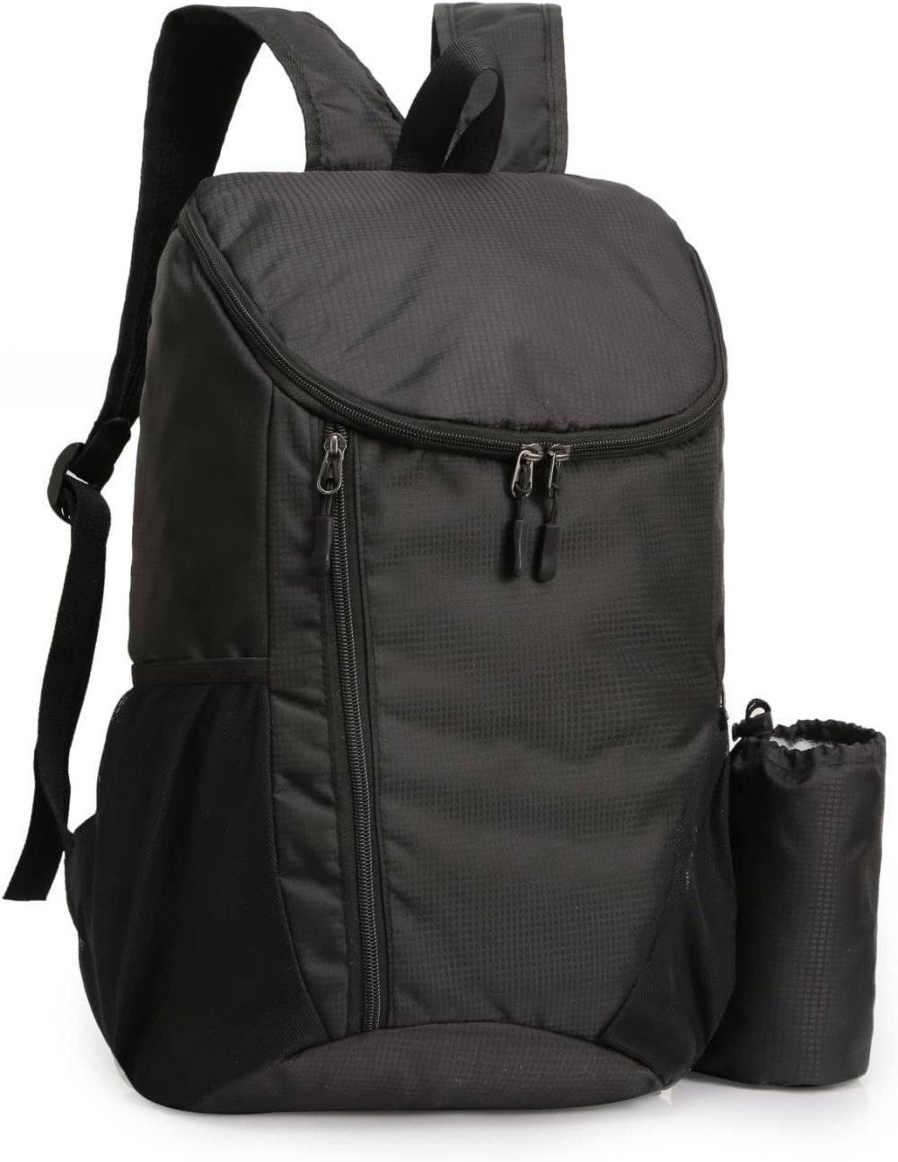 20L Lightweight Hiking Backpack Waterproof Durable Outdoor Backpack, Black V1188-MS-325-0748