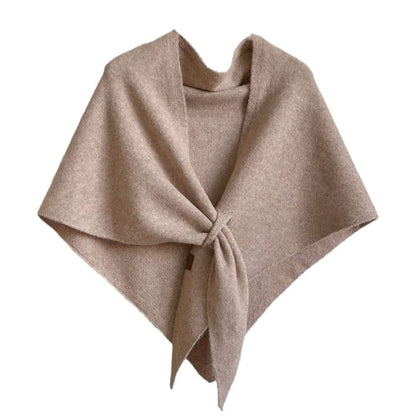 Women's Faux Cashmere Shawl Scarf Warm Extra-Long Triangular Wrap, 180 x 70 cm, Light Brown V1188-MS-325-0752