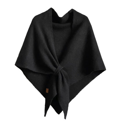 1 Black Women's Faux Cashmere Shawl Scarf, Extra-Long Large Triangular Wrap, 180 x 70 cm V1188-MS-325-0753
