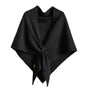 1 Black Women's Faux Cashmere Shawl Scarf, Extra-Long Large Triangular Wrap, 180 x 70 cm V1188-MS-325-0753