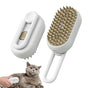 Pet Steam Brush with Spray and Massage Comb for Cats and Dogs, White V1188-MS-325-0758