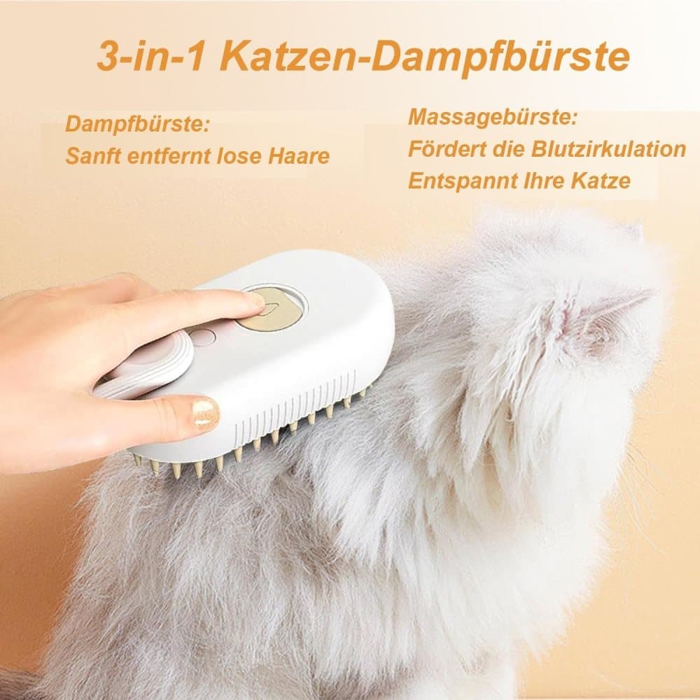 Pet Steam Brush for Cats and Dogs, Green Comb with Spray & Massage Function V1188-MS-325-0759