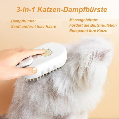 Pet Steam Brush for Cats and Dogs, Green Comb with Spray & Massage Function V1188-MS-325-0759