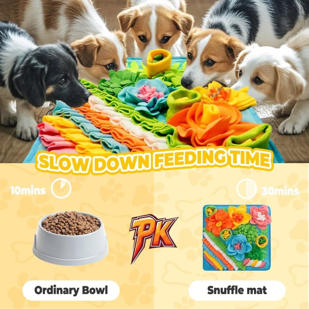 Interactive Slow Feeding Mat for Dogs, Portable Snuff Mat for Foraging Training, Blue V1188-MS-325-0760