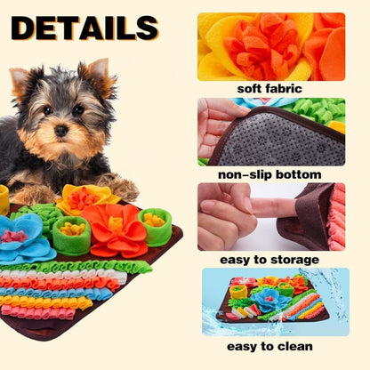 Interactive Slow Feeding Snuff Mat for Dogs, Portable Foraging Training Mat, Brown V1188-MS-325-0761