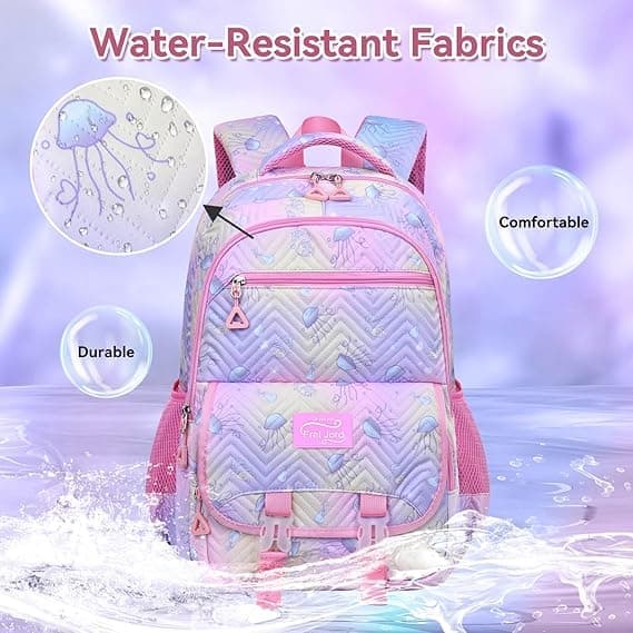 3-Piece Girls Backpack Set with Pencil Case and Lunch Bag, Blue, for Elementary & Teenage Students V1188-MS-325-0764