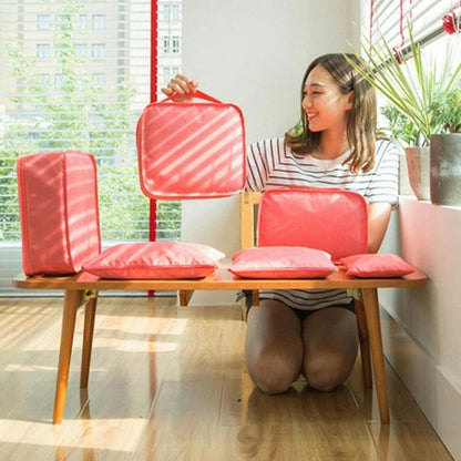 6-Piece Waterproof Travel Bag Set Luggage Organizer, Red V1188-MS-325-0768