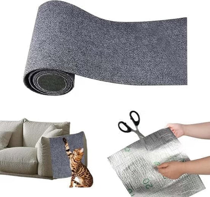 40cm x 200cm Self-Adhesive Cat Scratching Board, Wall and Sofa Protector, DIY Corner Mat for Cats, Dark Gray V1188-MS-325-0776