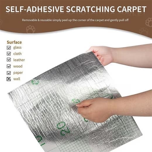 40cm x 200cm Self-Adhesive Cat Scratching Board Wall Protector for Sofa and Corners, Dark Blue DIY Cat V1188-MS-325-0777
