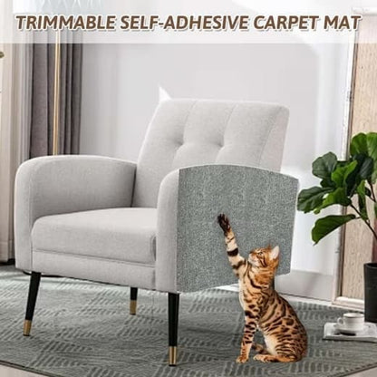 Self-Adhesive Cat Scratching Board, Wall and Sofa Protector for Cats, DIY Corner Mat, Light Gray, 40cm x 200cm V1188-MS-325-0778