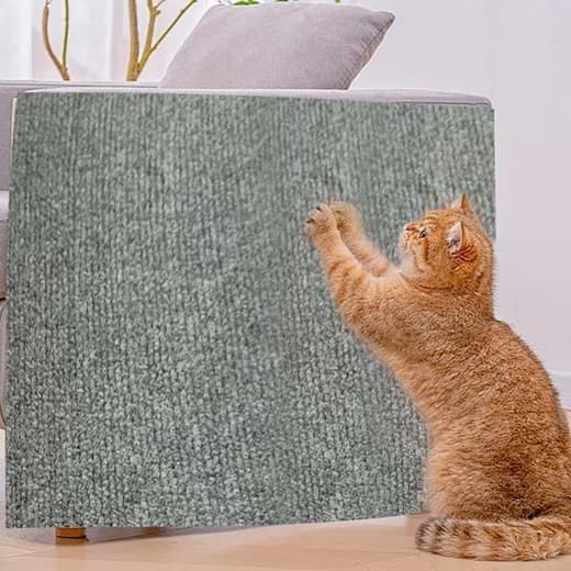 Self-Adhesive Cat Scratching Board, Wall and Sofa Protector for Cats, DIY Corner Mat, Light Gray, 40cm x 200cm V1188-MS-325-0778