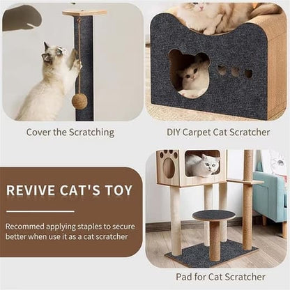 Self-Adhesive Cat Scratching Board Wall and Sofa Protector DIY Corner Mat for Cats, 40cm x 200cm, Brown V1188-MS-325-0779