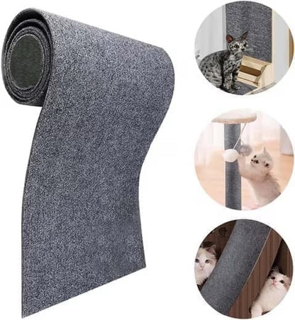 Self-Adhesive Cat Scratching Board Wall and Sofa Protector DIY Corner Mat for Cats, 40cm x 200cm, Brown V1188-MS-325-0779