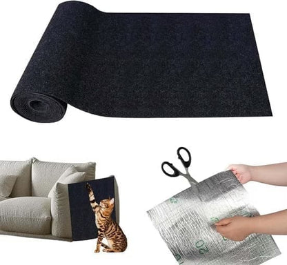 1 Pack Self-Adhesive Cat Scratching Board Wall Protector for Cats, DIY Corner Mat, 40cm x 200cm, Black V1188-MS-325-0780
