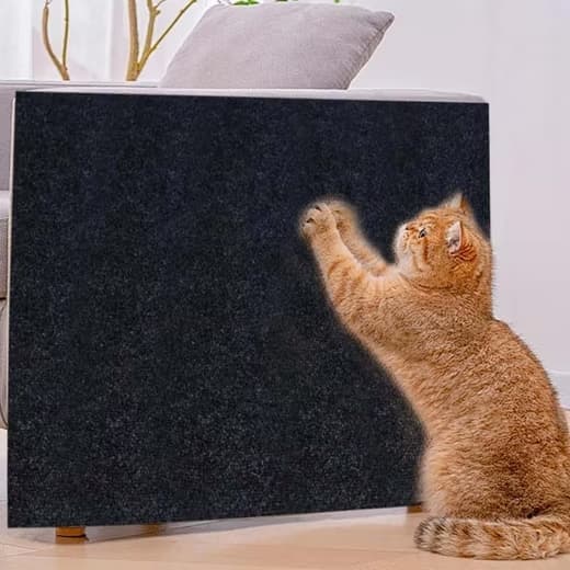 1 Pack Self-Adhesive Cat Scratching Board Wall Protector for Cats, DIY Corner Mat, 40cm x 200cm, Black V1188-MS-325-0780