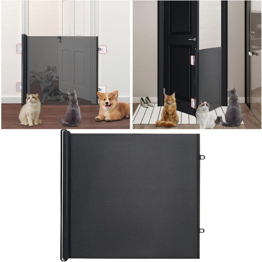 50x125cm Retractable Safety Gate for Dogs and Cats, Portable for Doors and Stairs, with Protective Fence V1188-MS-325-0781