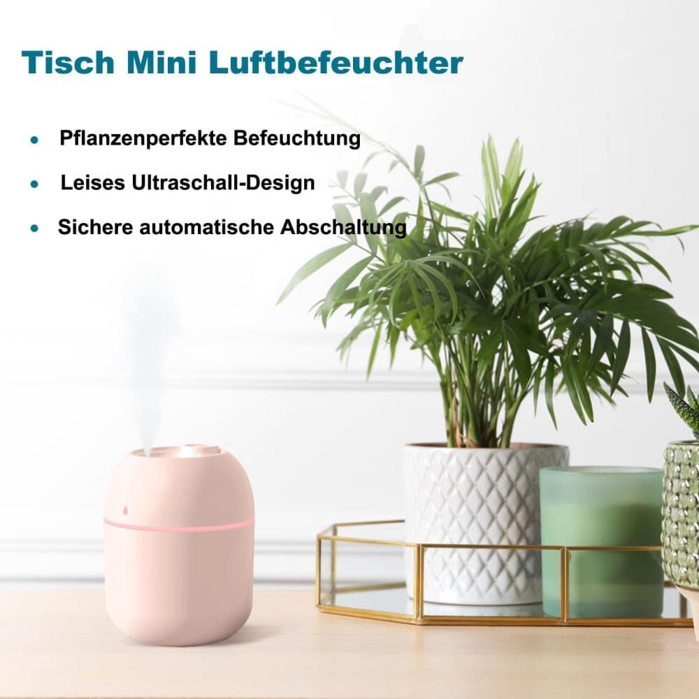 Portable Mini Humidifier 0.22L with USB, Automatic Shutoff, 2 Spray Modes for Bedroom Office and Car, Green V1188-MS-325-0787