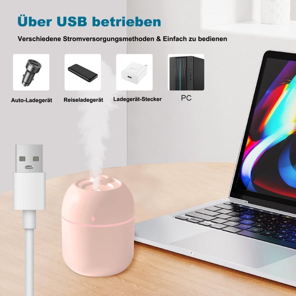 Portable Mini Humidifier 0.22L with USB, Automatic Shutoff, 2 Spray Modes for Bedroom Office and Car, Green V1188-MS-325-0787